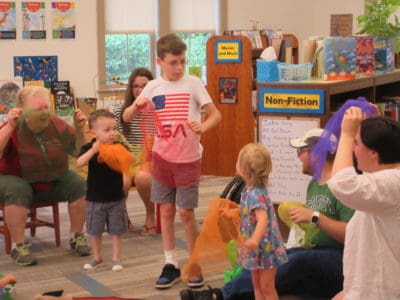 Toddler time scarves